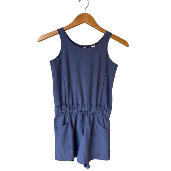 Athleta Girl Explore More Romper In Blue/Swept Size 8-10 - Picture 5 of 8